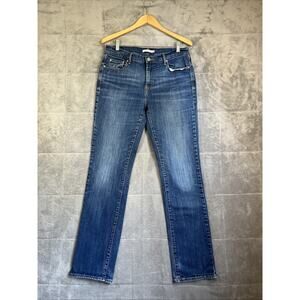 Levis 505 Jeans Womens 12 Blue Medium Straight Relaxed Denim 32" Inseam
